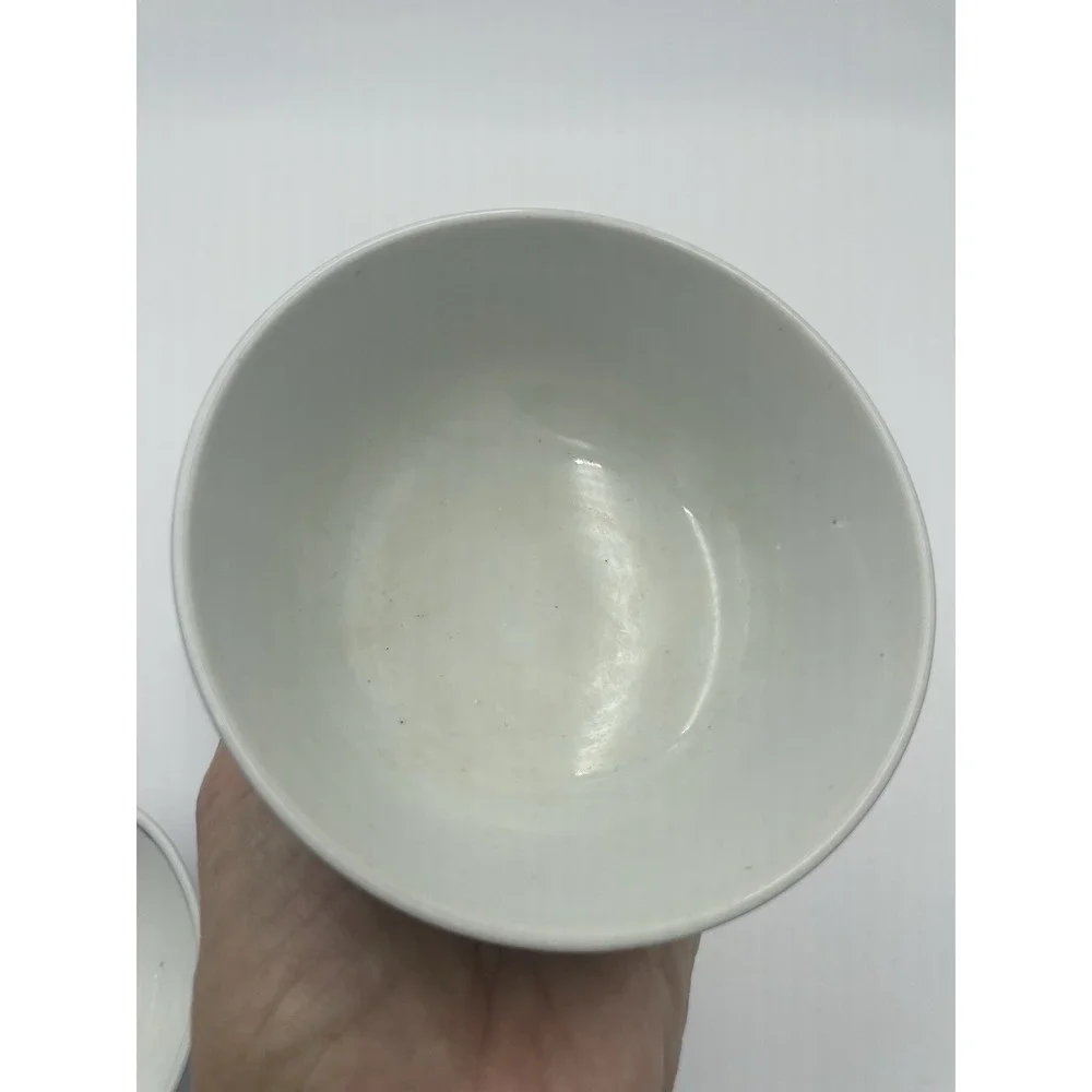 Set of 3 Antique Japanese‎ Chinese Asian Blue & White Rice Bowls